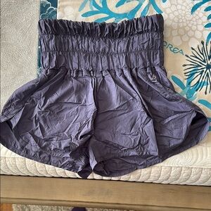 FP Movement Gray High Waist Athletic Shorts